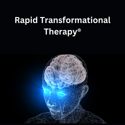 human brain and face with glowing eyes